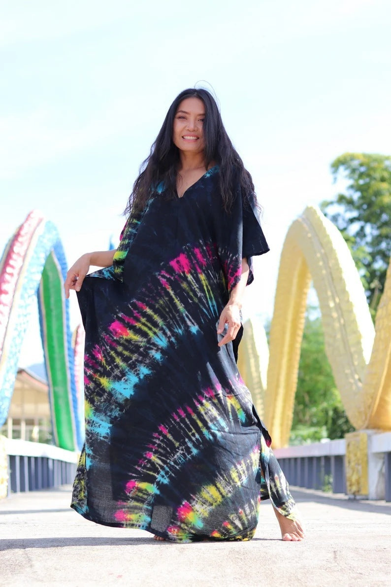 Rustic Chic Cotton Beach Cover-up Robe Dress