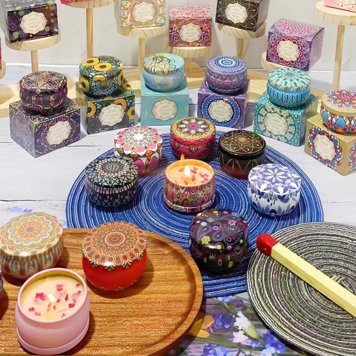Natural Dried Flower Candle Flower Fragrance Incense Candle