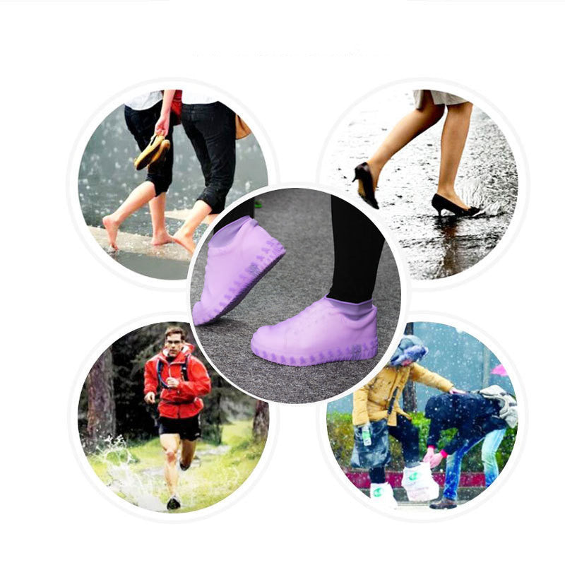 Non-Slip Silicone Shoe Covers - Waterproof Reusable Shoe Protectors