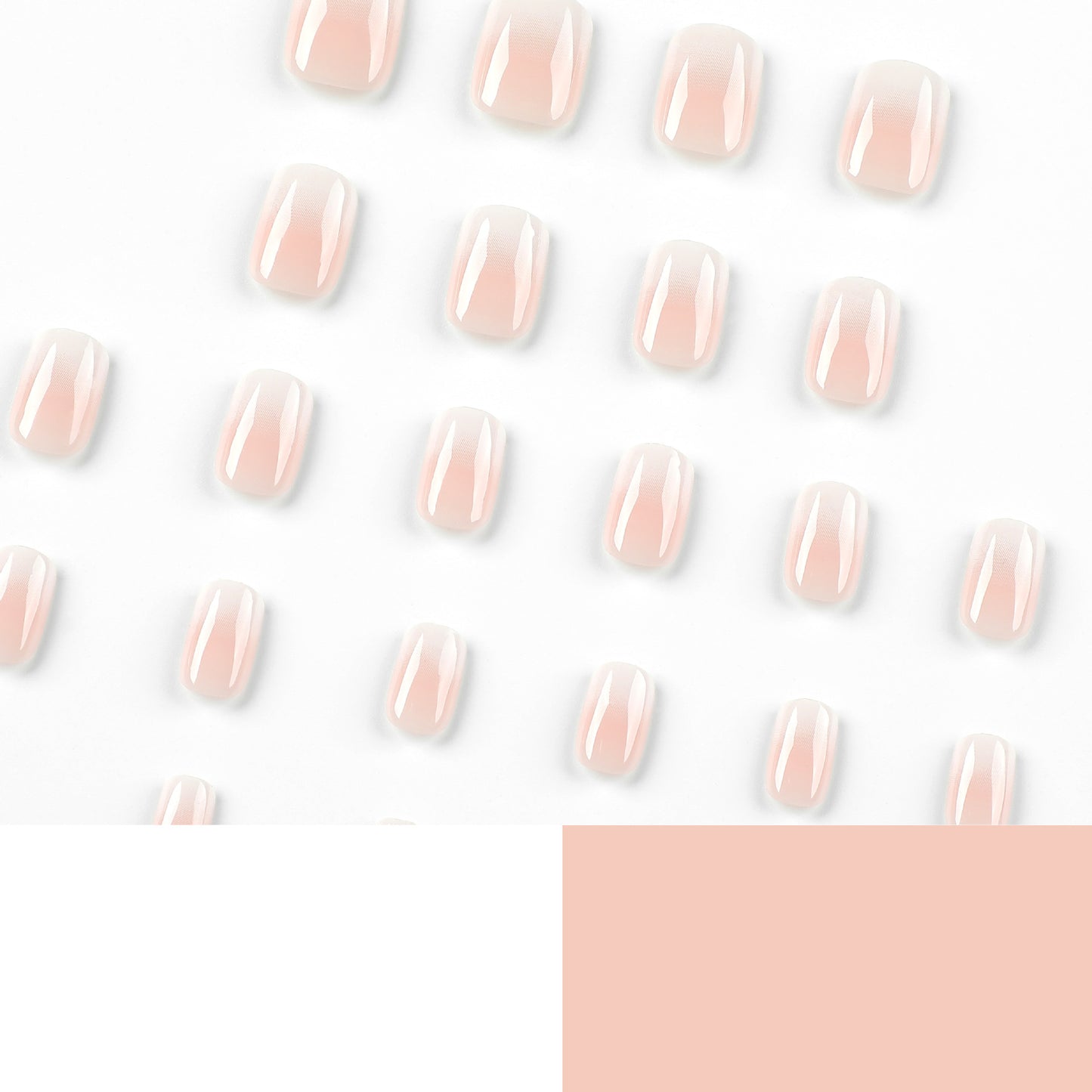 Wear Armor Short White Gradient Nails