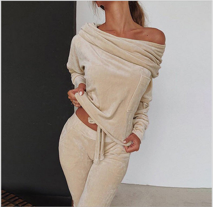 Gold velvet suit