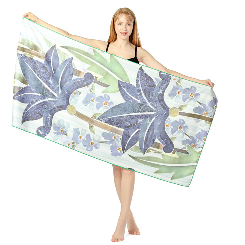 Double-faced Velvet Absorbent Quick-drying Beach Towel Travel Bath Towel