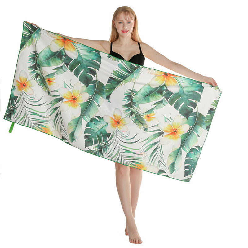 Double-faced Velvet Absorbent Quick-drying Beach Towel Travel Bath Towel