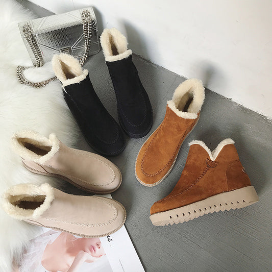 Luxe Plush Suede Wool Martin Boots