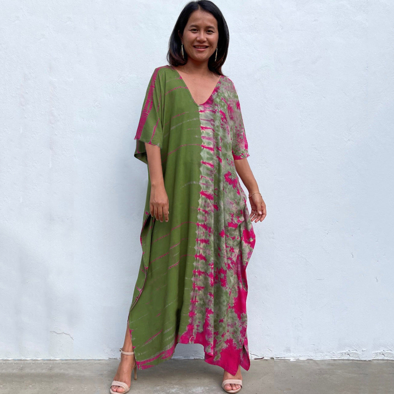 Rustic Chic Cotton Beach Cover-up Robe Dress