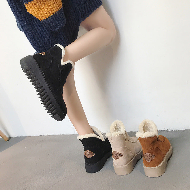 Luxe Plush Suede Wool Martin Boots