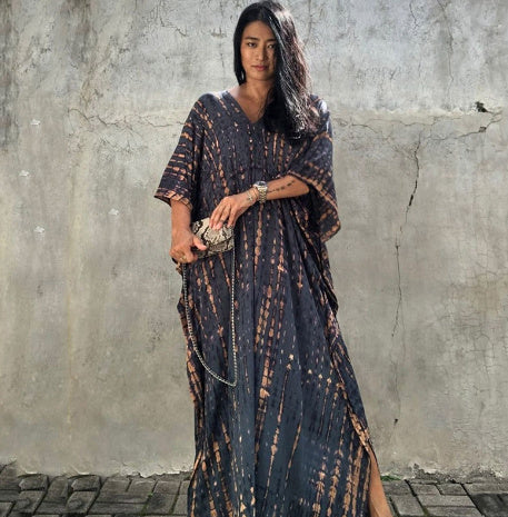 Rustic Chic Cotton Beach Cover-up Robe Dress
