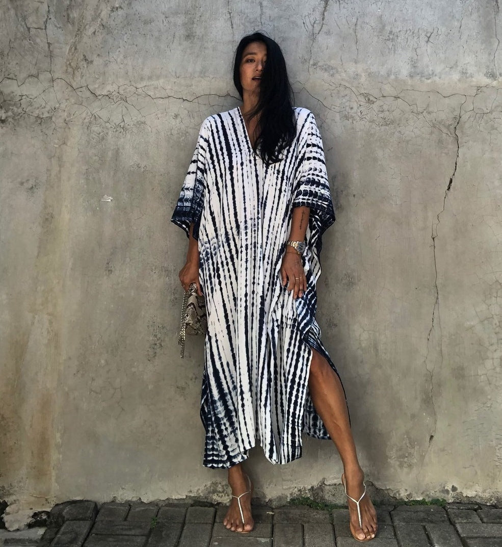 Rustic Chic Cotton Beach Cover-up Robe Dress