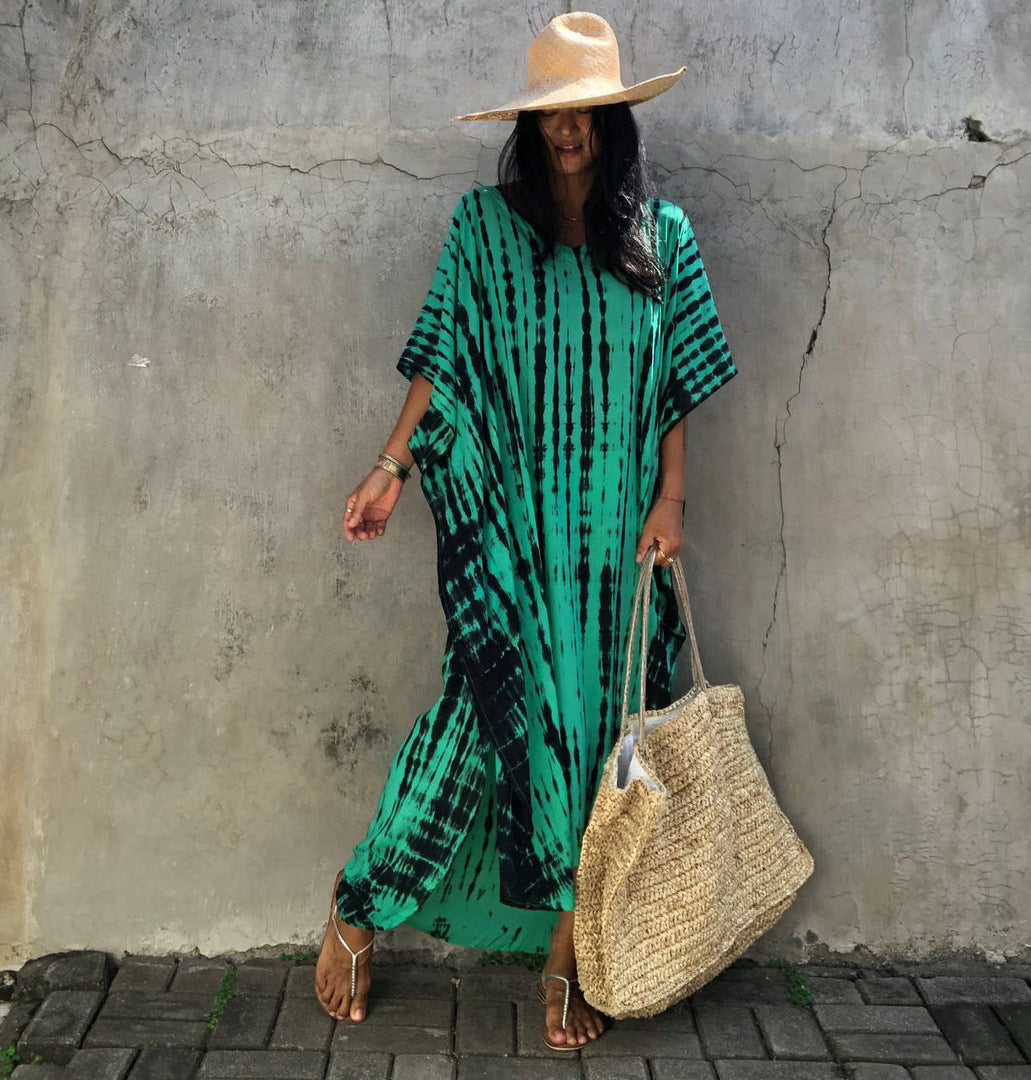 Rustic Chic Cotton Beach Cover-up Robe Dress
