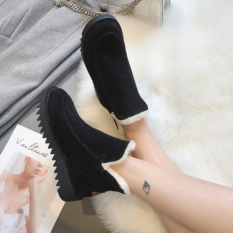 Luxe Plush Suede Wool Martin Boots