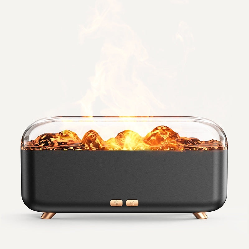 Household Multi-functional Desktop Seven-color Ambience Light Flame Aroma Diffuser