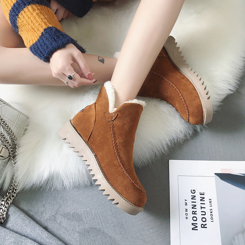 Luxe Plush Suede Wool Martin Boots