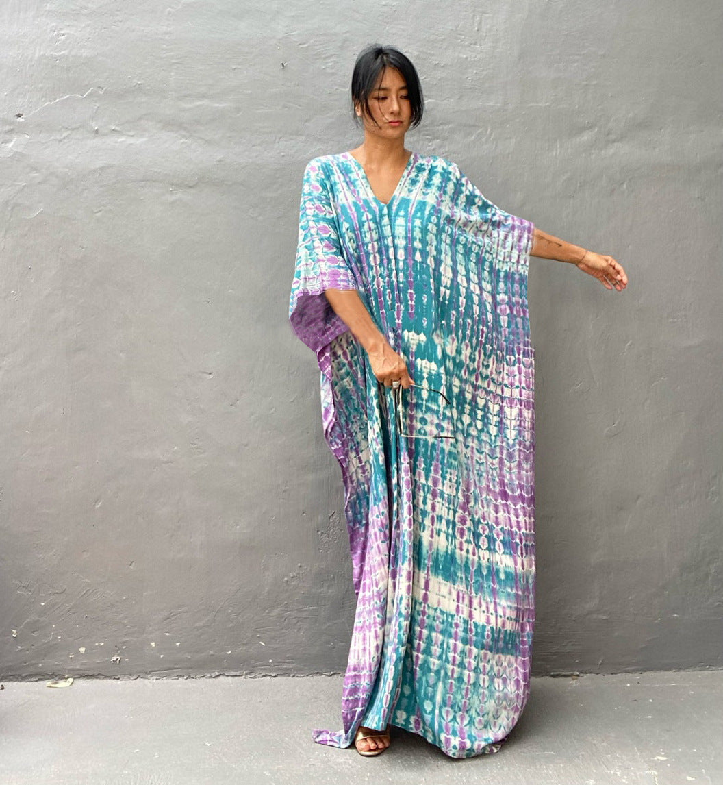 Rustic Chic Cotton Beach Cover-up Robe Dress