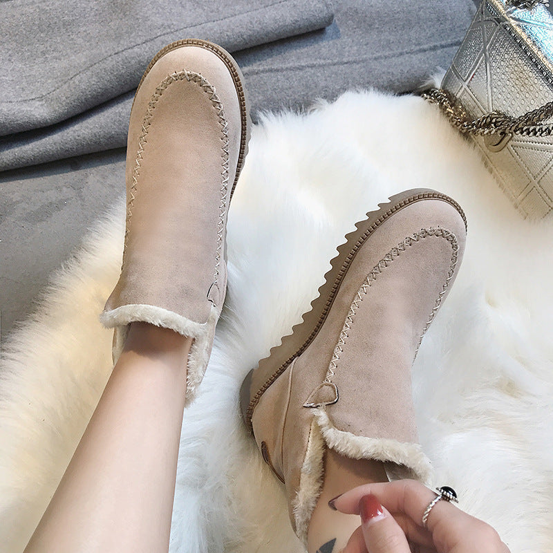 Luxe Plush Suede Wool Martin Boots
