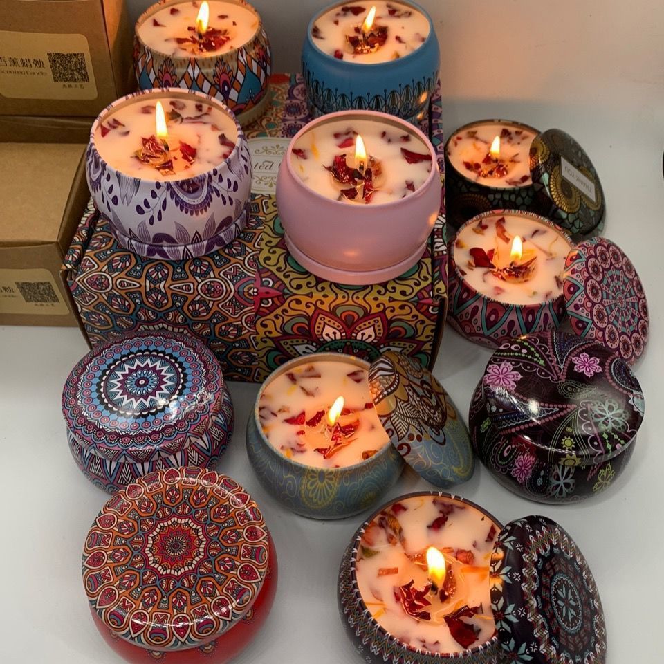 Natural Dried Flower Candle Flower Fragrance Incense Candle