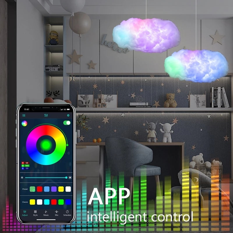 2026 USB Cloud Light With App Control And Music Synchronization 3D RGBIC Ambient Lighting Cloud Simulation For Bedroom