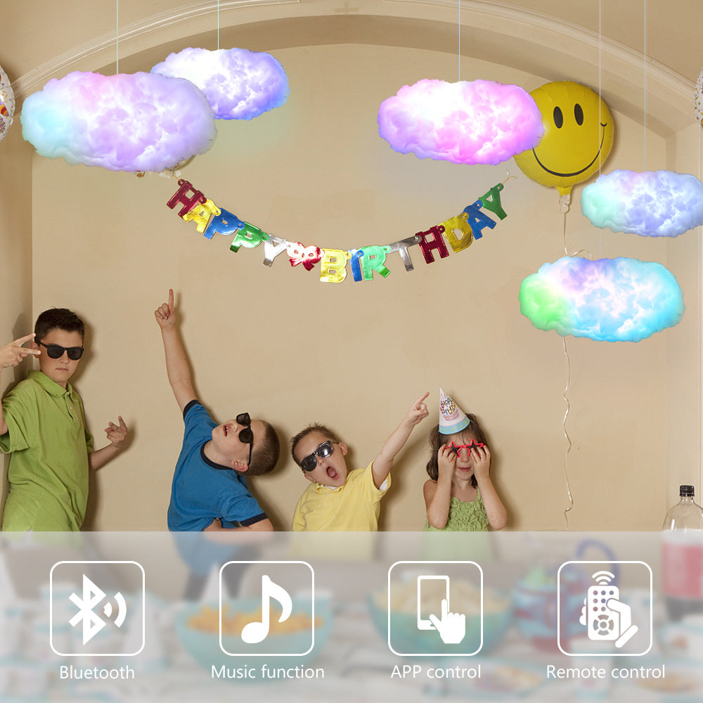 2026 USB Cloud Light With App Control And Music Synchronization 3D RGBIC Ambient Lighting Cloud Simulation For Bedroom