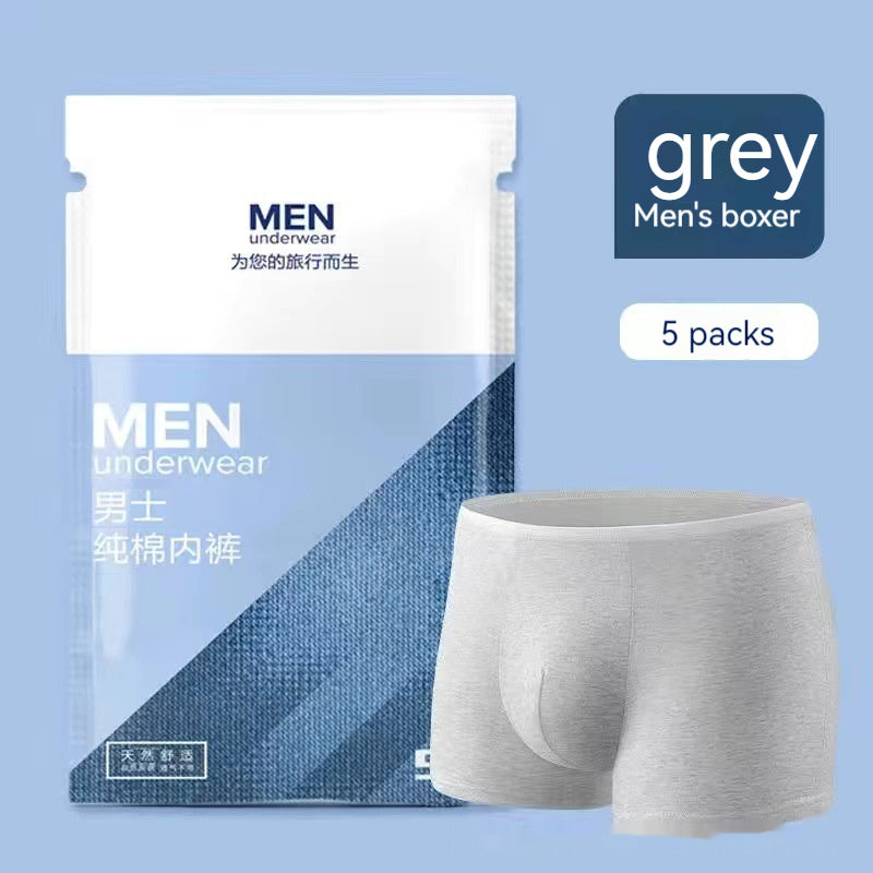 Disposable Men's Pure Cotton Underwear - Travel & Emergency Essentials