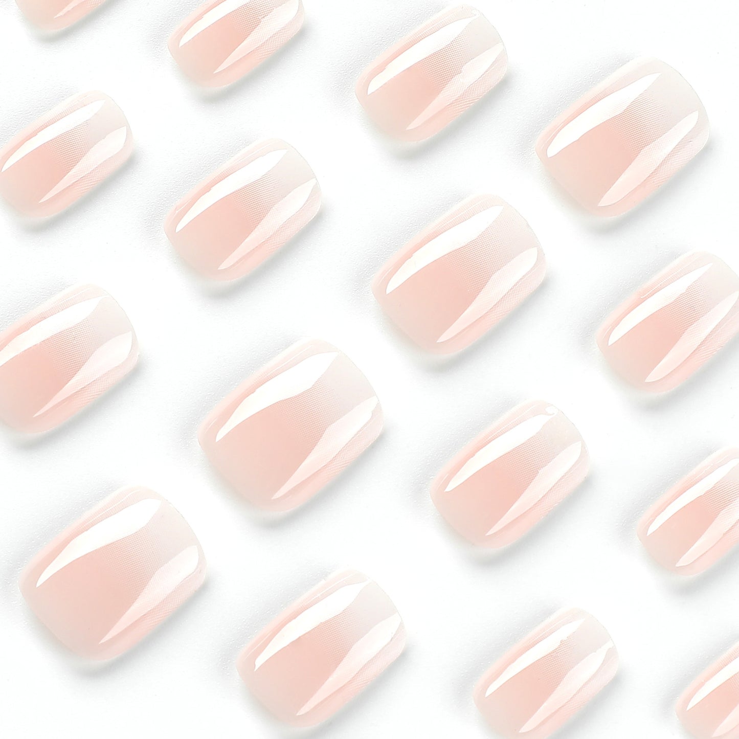 Wear Armor Short White Gradient Nails