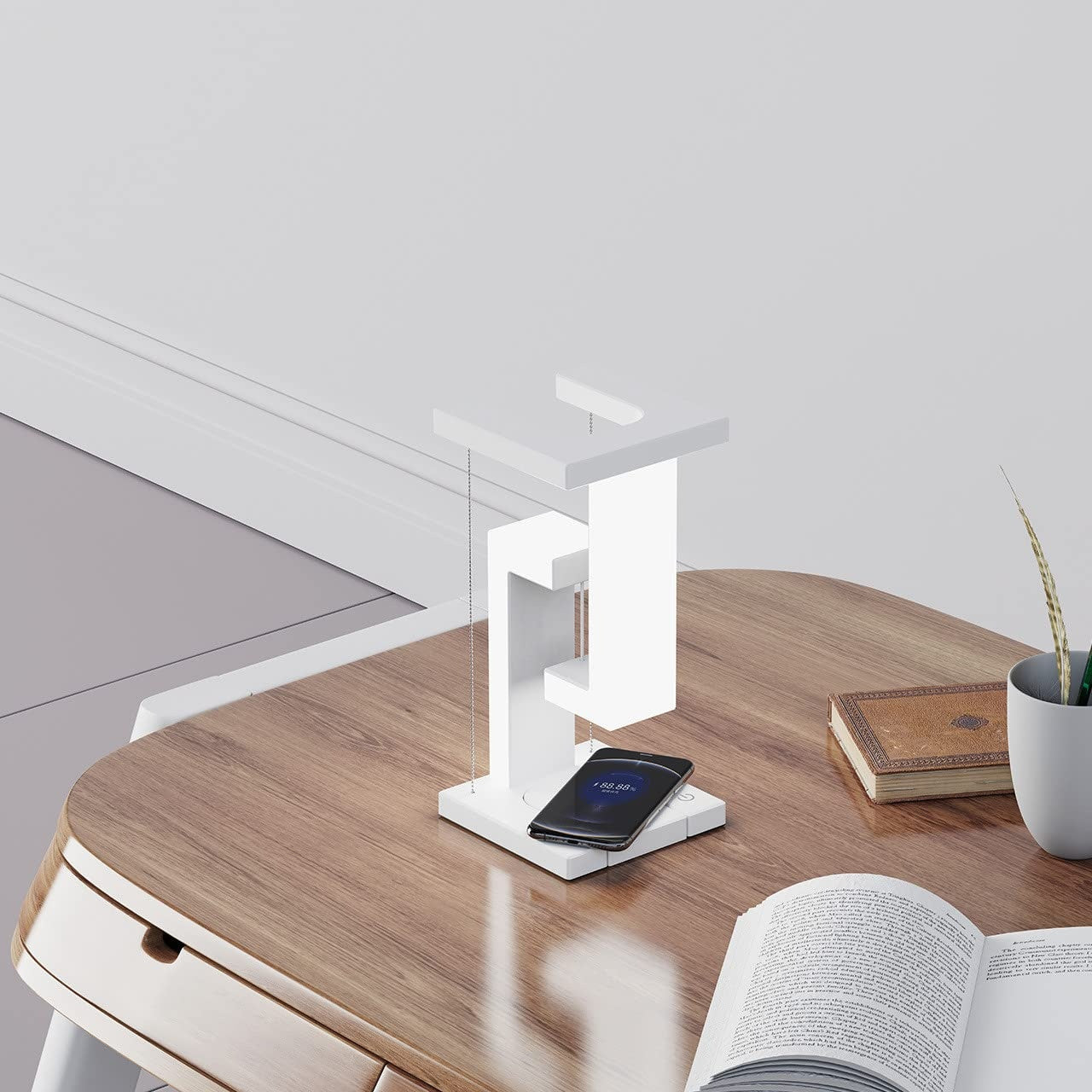 Modern Smartphone Wireless Charging Suspension Table Lamp Balance Lamp Floating For Home Bedroom