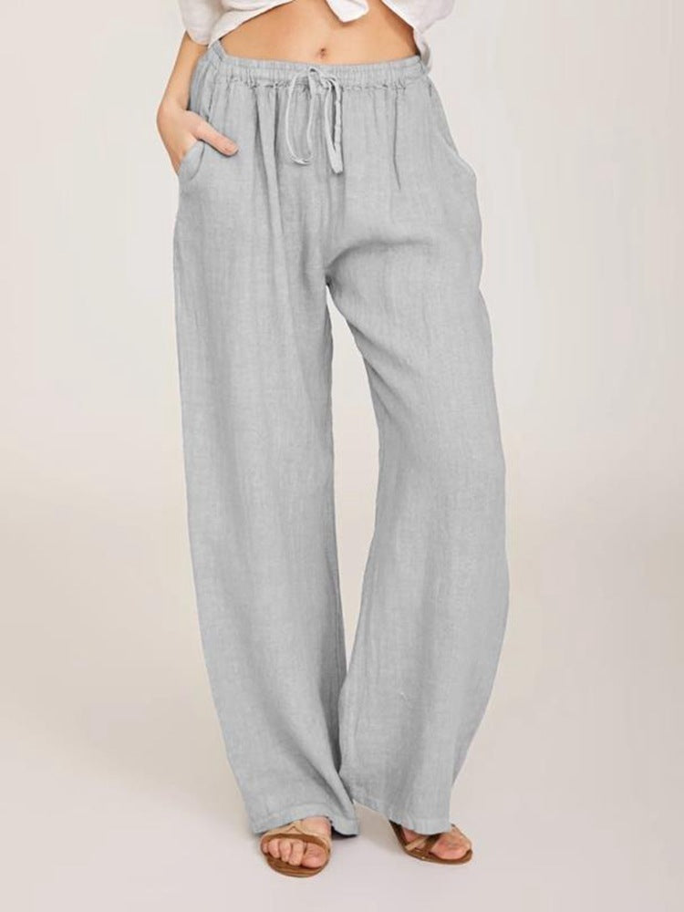 Casual Cotton Linen Loose Yoga Pants Women