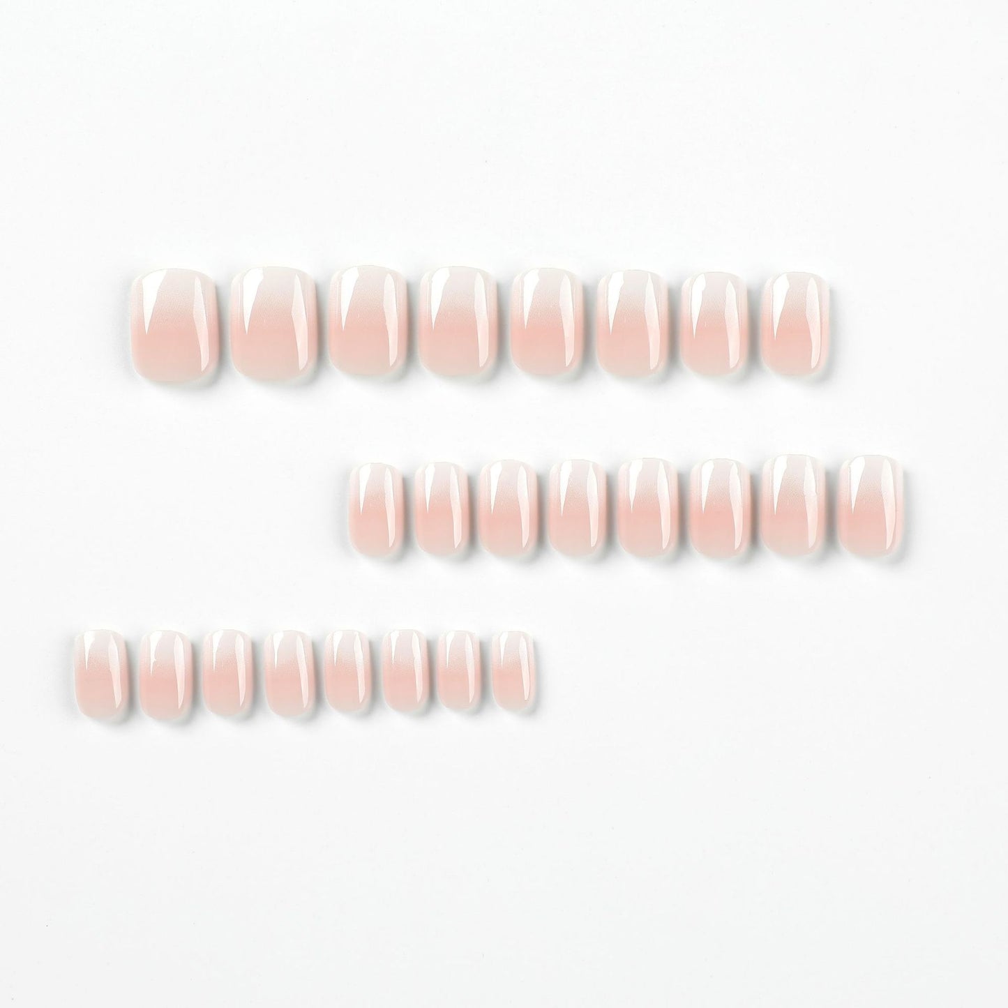 Wear Armor Short White Gradient Nails