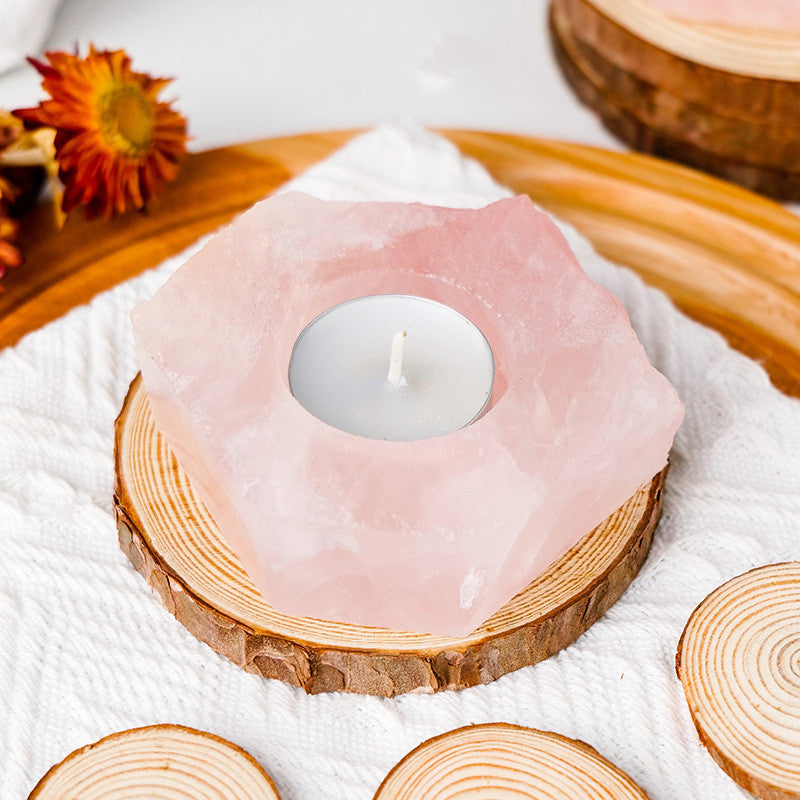 Natural White Crystal Powder Lamp Candlestick Aromatherapy Ornaments