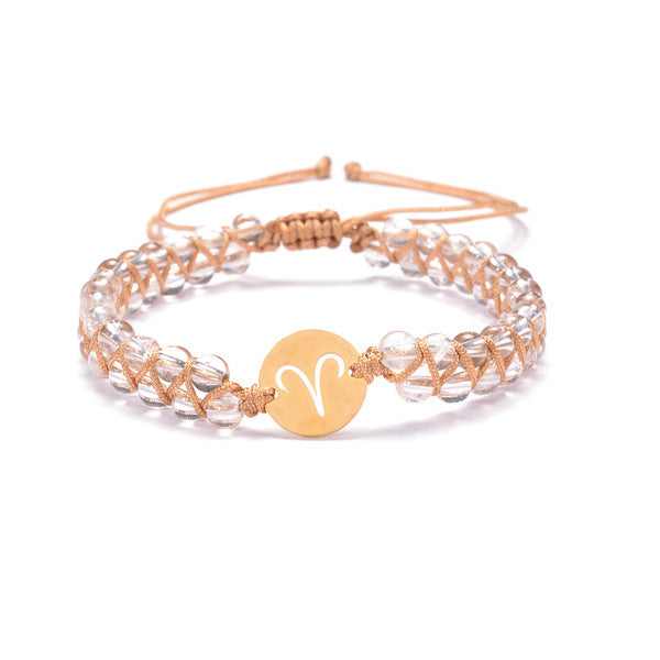 Beautiful Zodiac Sign Handwoven Natural Birthstone Unisex Bracelets