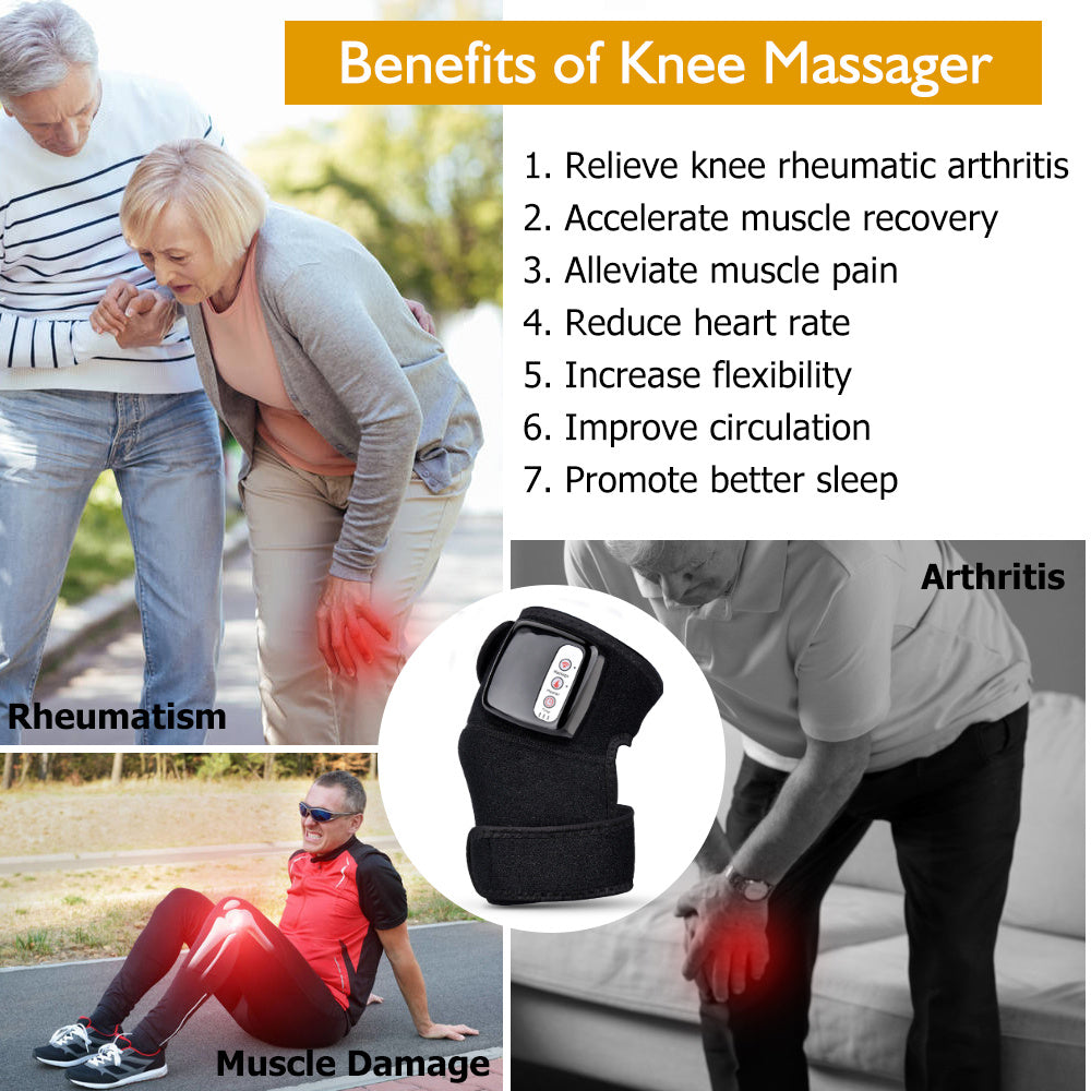 Electric Infrared Heating Knee Massager - Vibration Therapy Pain Relief Wrap