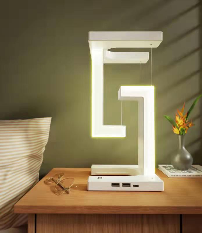 Modern Smartphone Wireless Charging Suspension Table Lamp Balance Lamp Floating For Home Bedroom