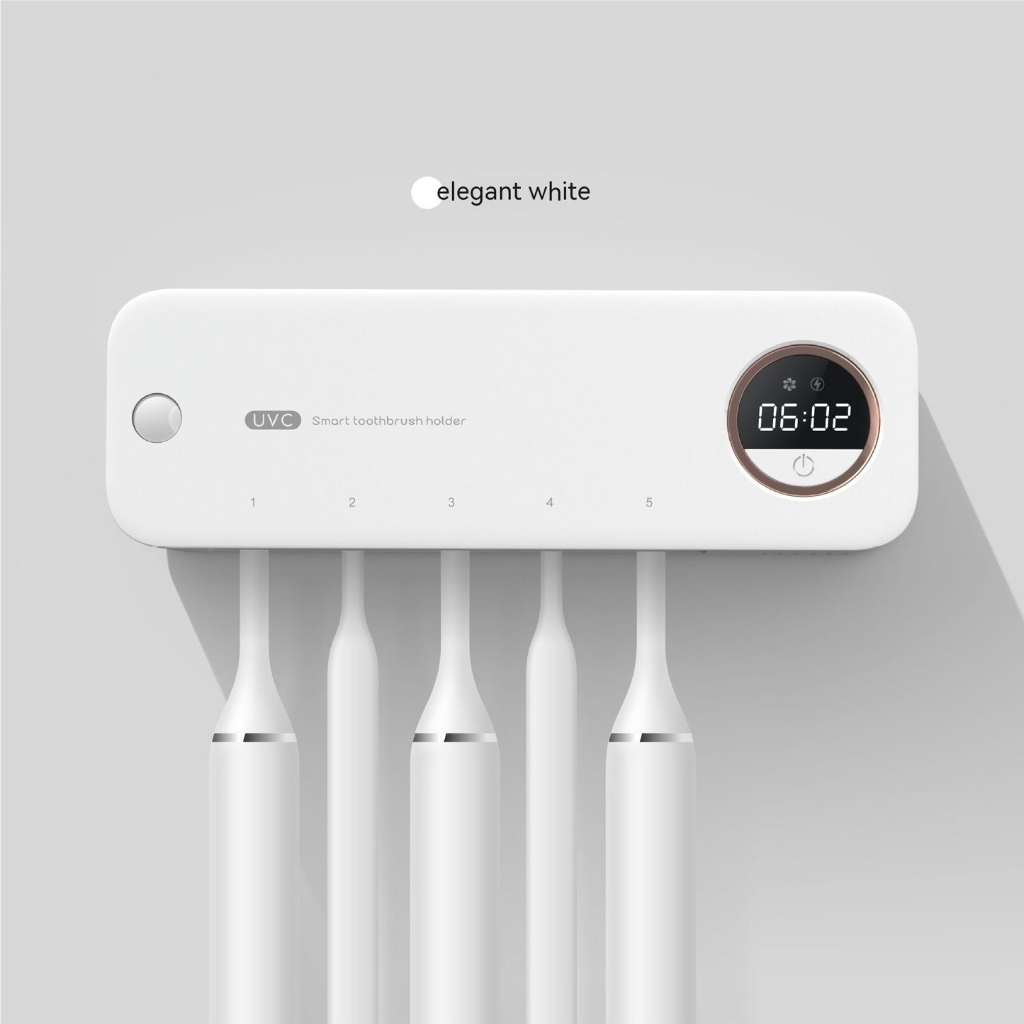 Smart Toothbrush Holder with 2-in-1 UV Disinfection