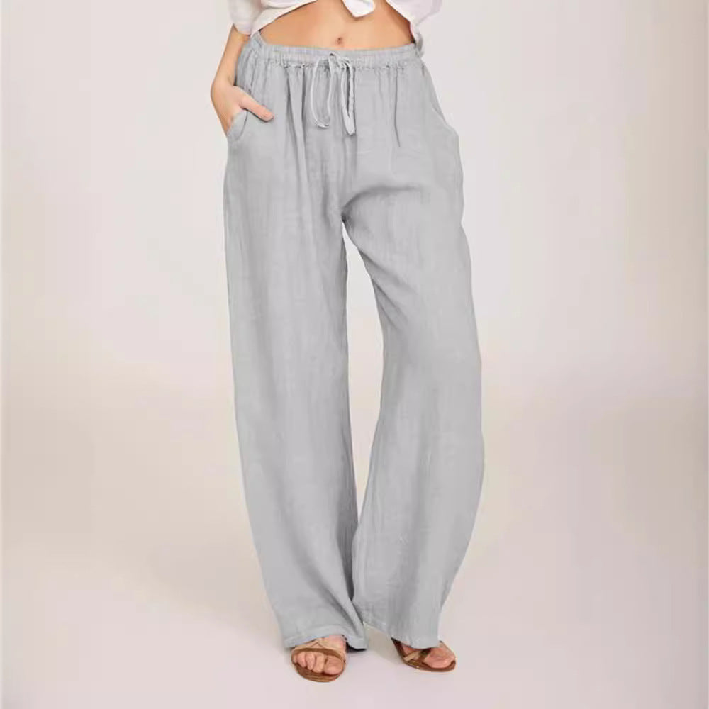 Casual Cotton Linen Loose Yoga Pants Women