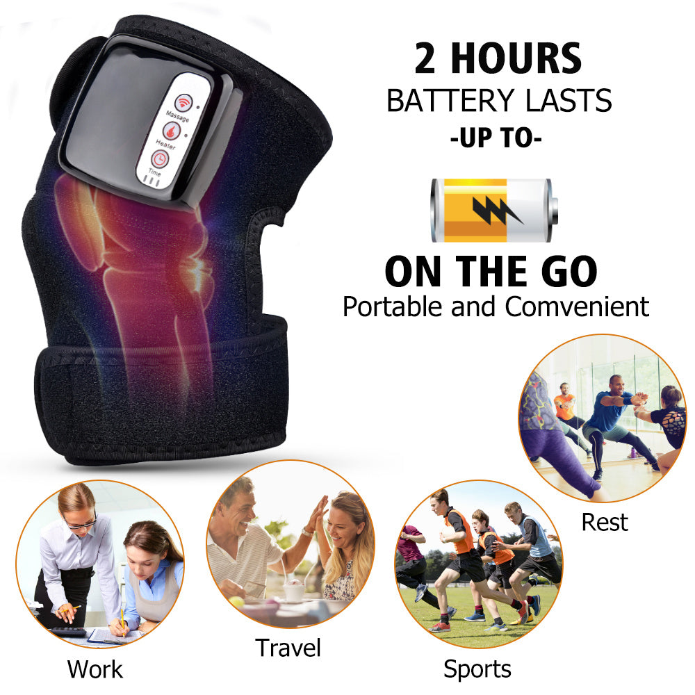 Electric Infrared Heating Knee Massager - Vibration Therapy Pain Relief Wrap