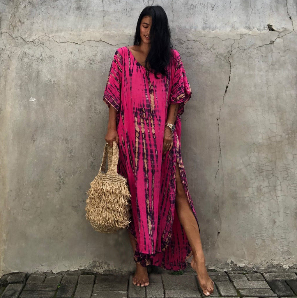 Rustic Chic Cotton Beach Cover-up Robe Dress