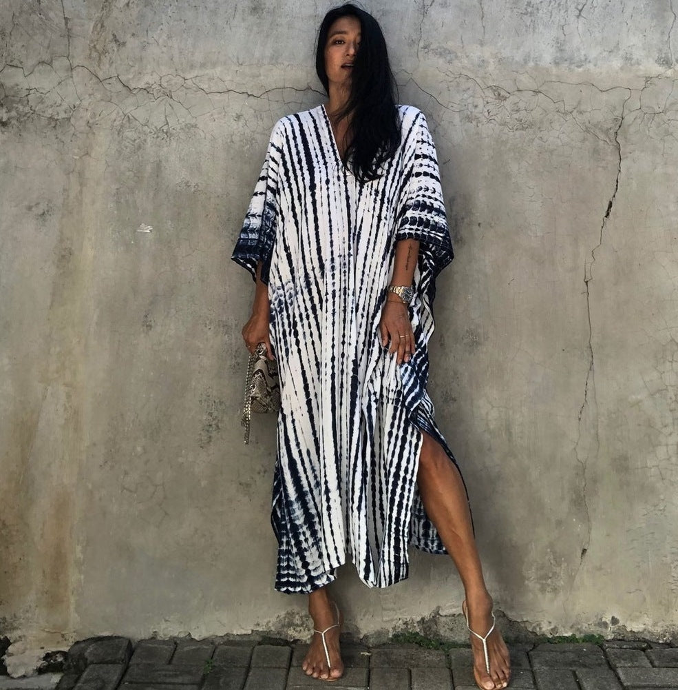 Rustic Chic Cotton Beach Cover-up Robe Dress