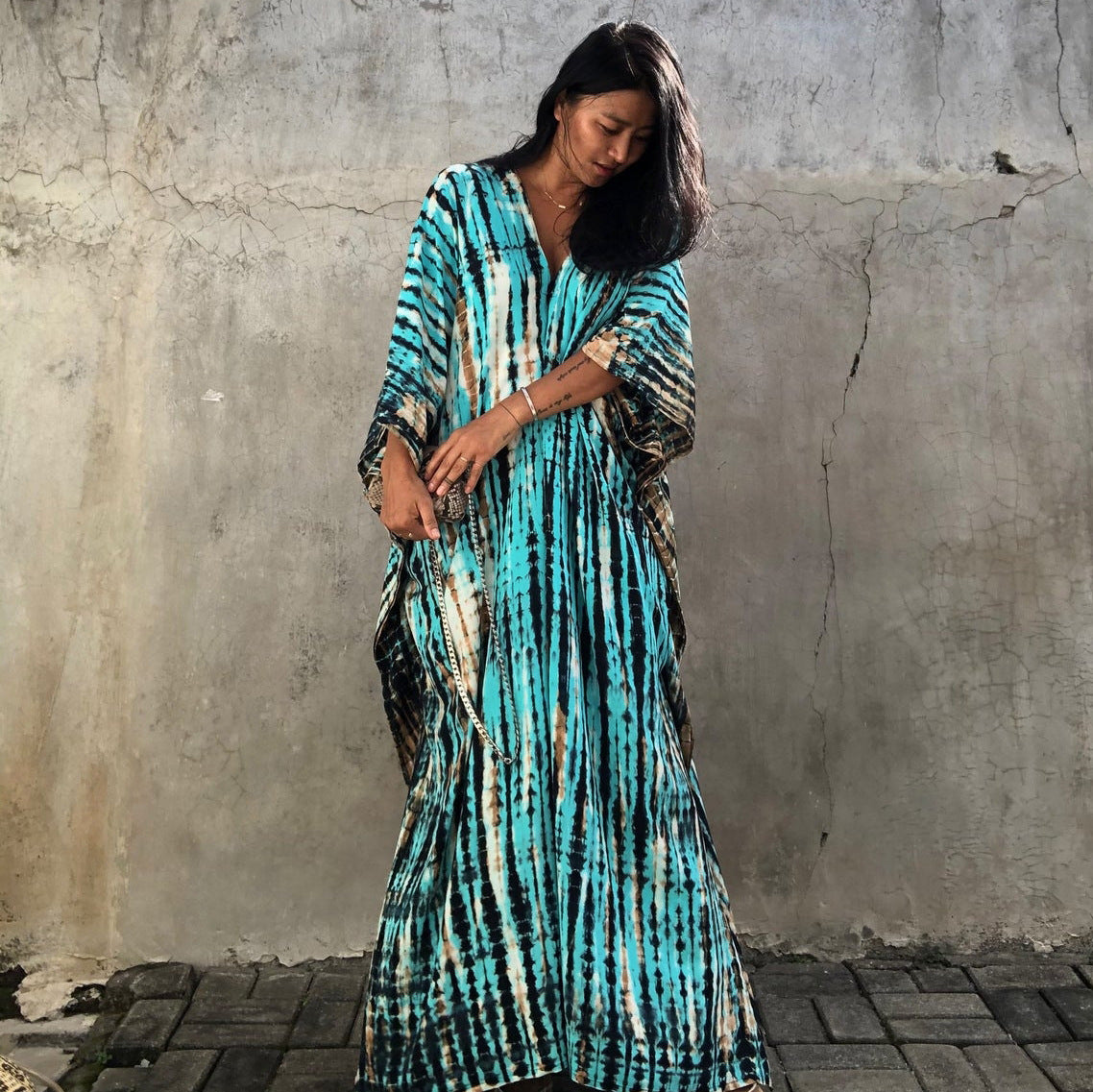 Rustic Chic Cotton Beach Cover-up Robe Dress