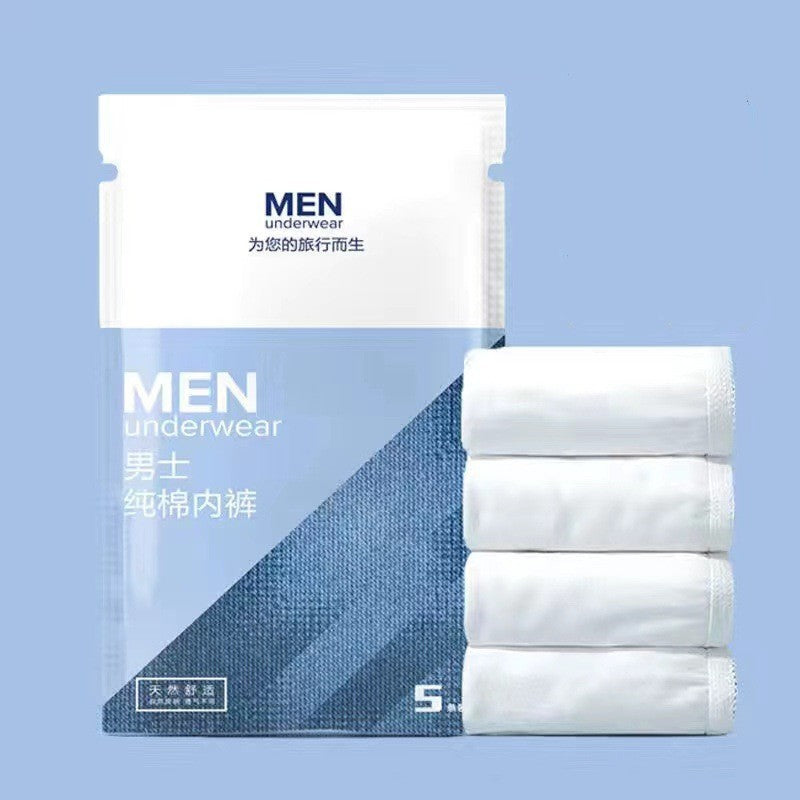 Disposable Men's Pure Cotton Underwear - Travel & Emergency Essentials