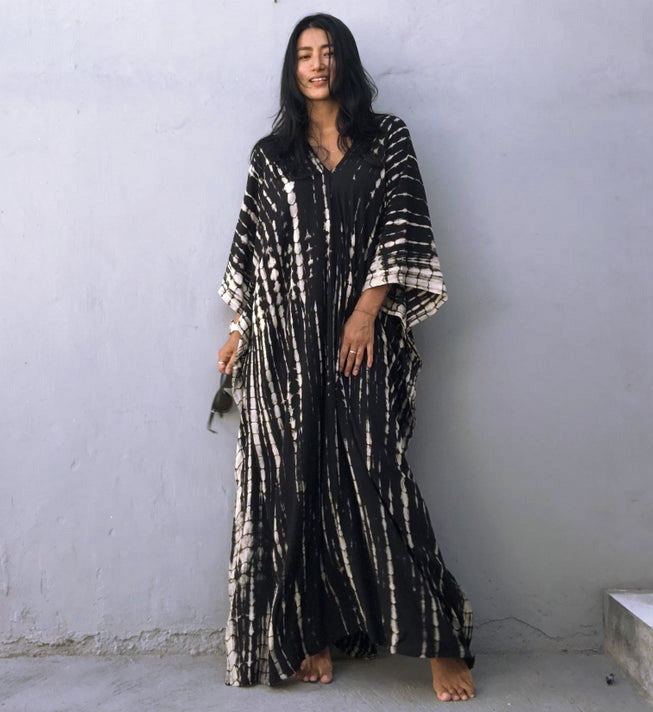 Rustic Chic Cotton Beach Cover-up Robe Dress