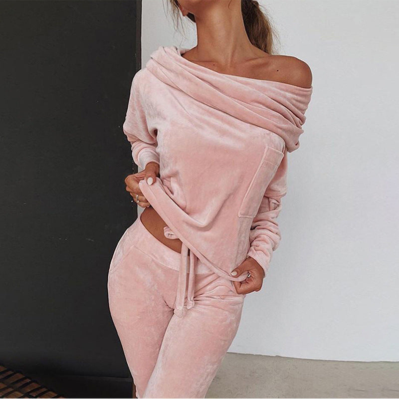 Gold velvet suit