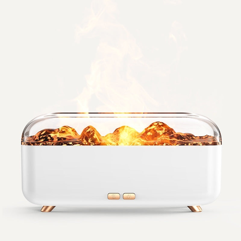 Household Multi-functional Desktop Seven-color Ambience Light Flame Aroma Diffuser