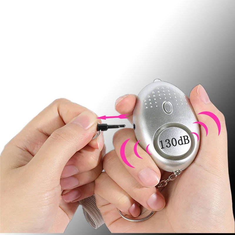 Safety Protect Alert Self Defense Alarm 130dB Anti-wolf Women SOS Security Emergency LED Self-defense Keychain Supplies Gadgets