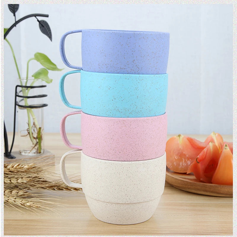 Wheat Straw Kettle Cup Set Drinking Cup Set Drinking Kettle Reusable Eco Friendly Plastic Biodegradable Picnic Sharing