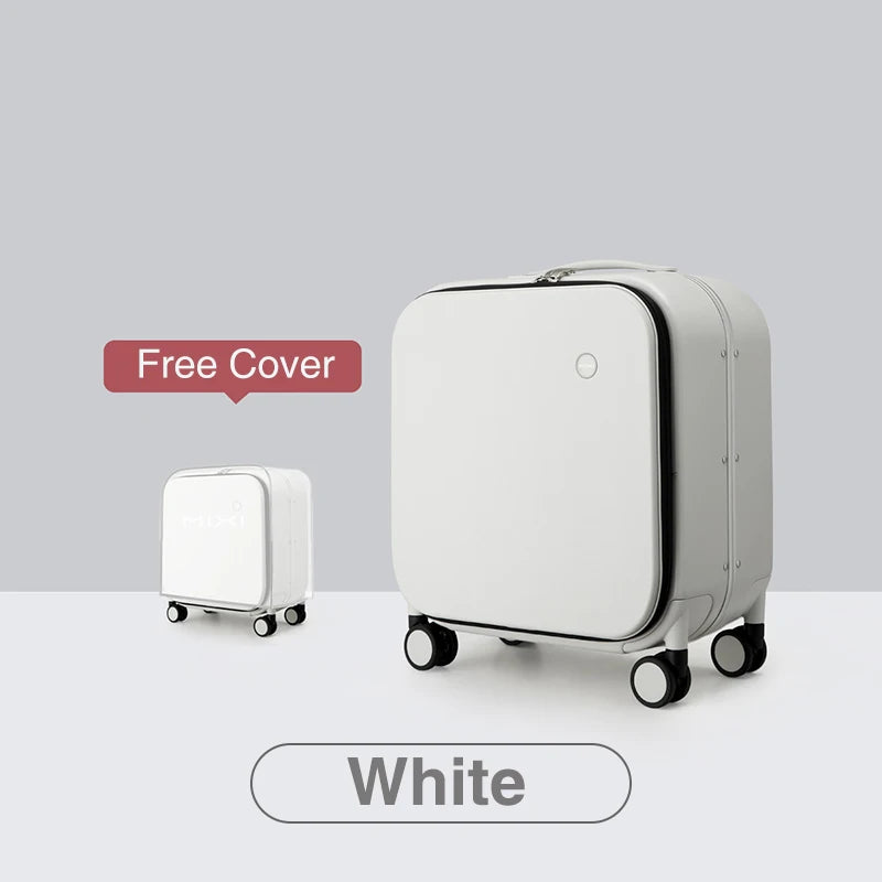 Mixi New Patent Design Carry On Suitcase Women 18 Inch Rolling Luggage Men Polycarbonate Aluminum Frame Elegant Noble