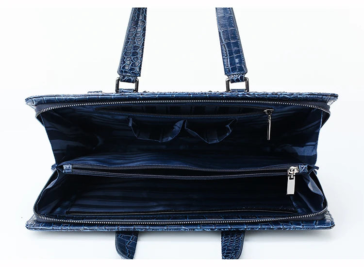 New Leather crocodile pattern travel luggage with handbag men head cowhide universal wheel suitcase 20 inch boarding case