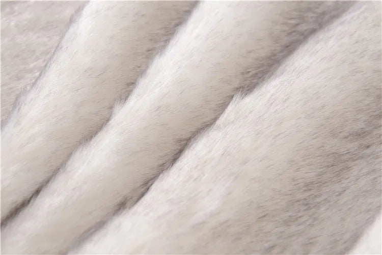 Double Layers Faux Fur Blankets Soft Warm Mink Throw Acrylic Long Pile Home Decor Imitated Fox Fur ULTIMATE LUXURY
