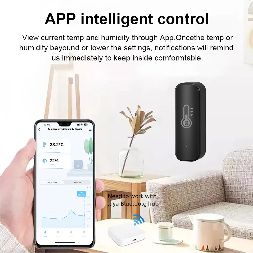 Bluetooth Temperature Humidity Sensor Mini Compatible with Bluetooth APP Remote Control Thermometer Hygrometer Sensor
