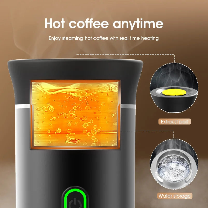 Coffee Grinder Cordless Automatic Heating Portable Coffee Machine Cold Brew Capsule Outdoor Portable Coffee Machine