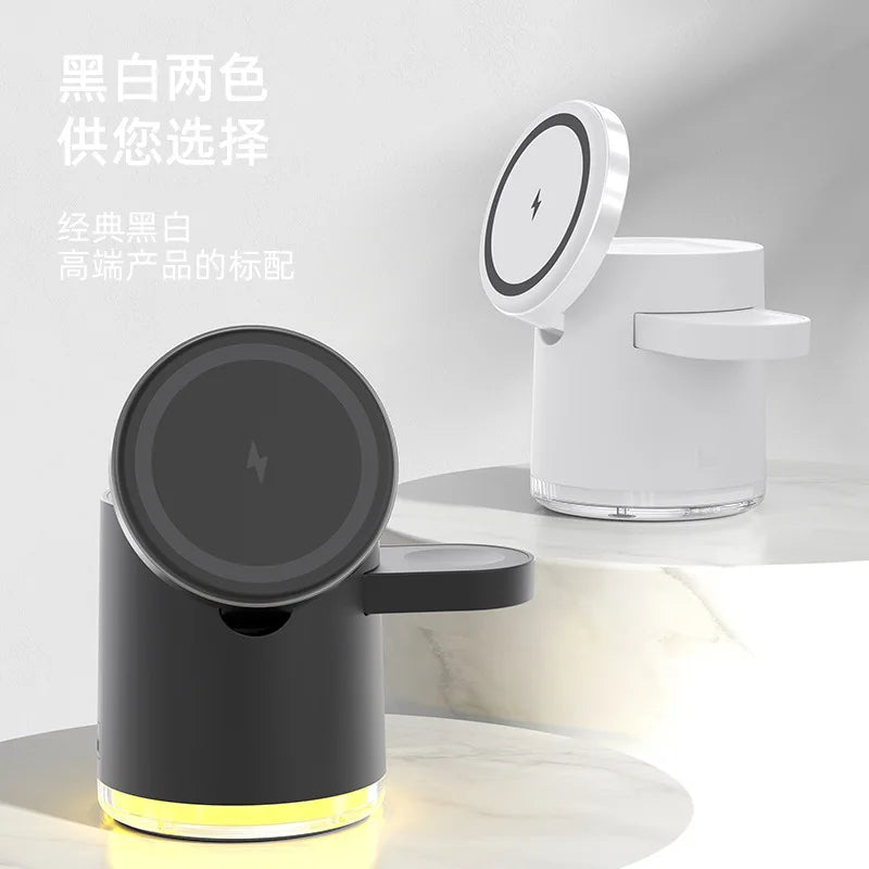 4-in-1 Magnetic Wireless Charger: 15W Fast Charge with RGB Atmosphere Lighting, 2026 Luxury Essential