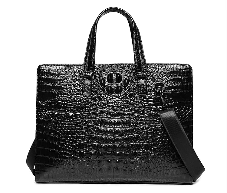New Leather crocodile pattern travel luggage with handbag men head cowhide universal wheel suitcase 20 inch boarding case