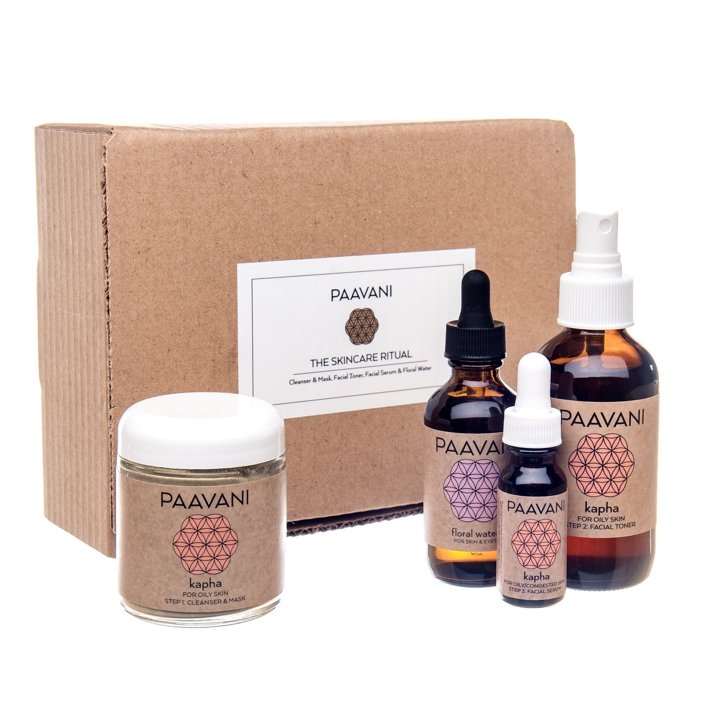 Natural Organic Kapha Skincare Ritual | Ayurvedic Set for Oily & Congested Skin